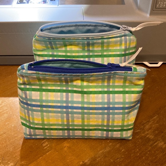 Plaid Mini Bags Set - Blue and Green - Picture 1 of 6